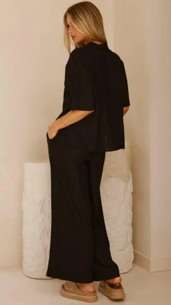 Lexi Linen Pants - Black