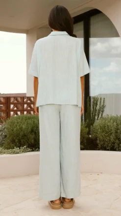 Lexi Linen Pants - Blue