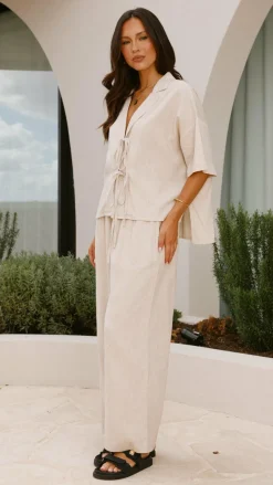 Lexi Linen Pants - Natural