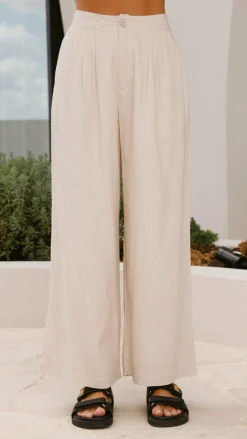 Lexi Linen Pants - Natural