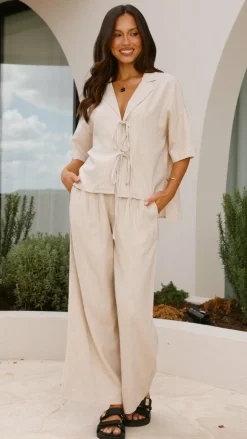 Lexi Linen Pants - Natural