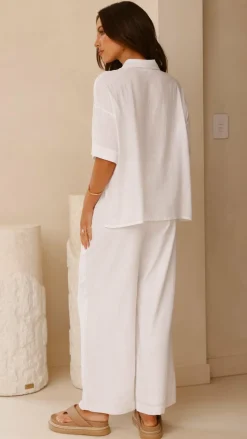 Lexi Linen Pants - White