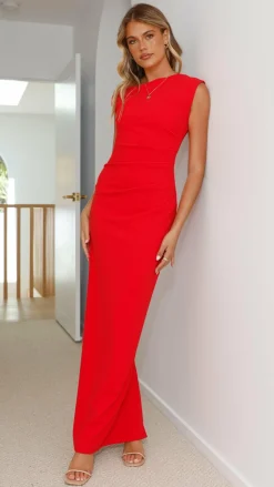 Lilah Maxi Dress - Red