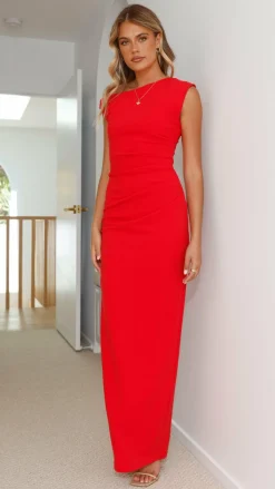 Lilah Maxi Dress - Red
