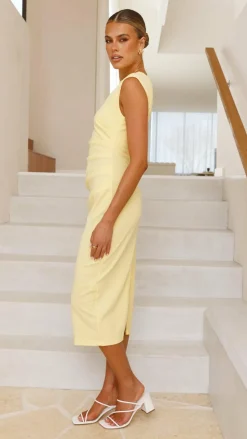 Lilah Midi Dress - Yellow