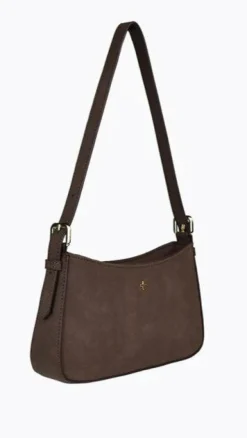 Lilu Shoulder Bag - Choc Suede