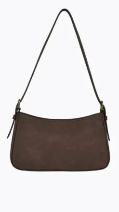 Lilu Shoulder Bag - Choc Suede