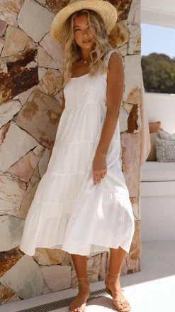 Liza Midi Dress - White