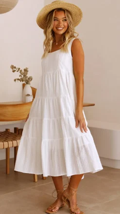 Liza Midi Dress - White