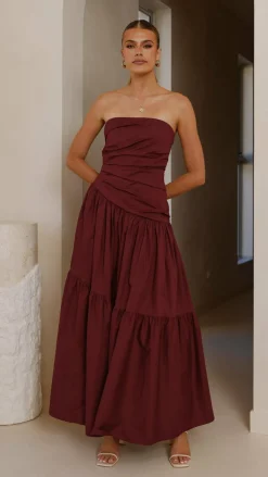Lola Maxi Dress - Burgundy