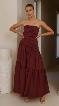 Lola Maxi Dress - Burgundy