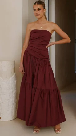 Lola Maxi Dress - Burgundy