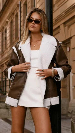 London Oversized Biker - Brown