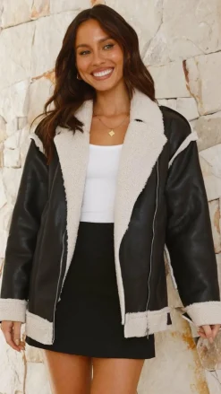 London Oversized Biker - Black