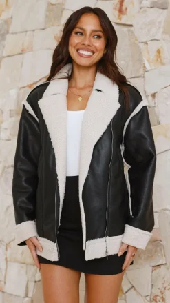 London Oversized Biker - Black