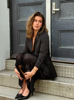 Louisa Lace Maxi Skirt - Black