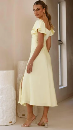 Louisa Midi Dress - Yellow