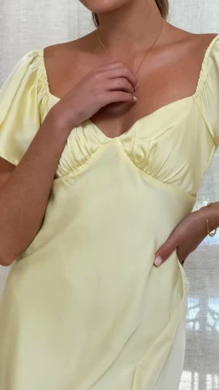 Louisa Midi Dress - Yellow