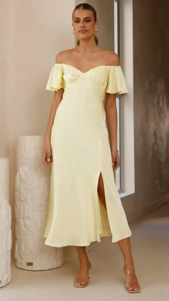 Louisa Midi Dress - Yellow