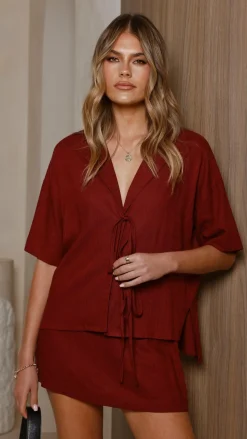 Louise Top - Burgundy