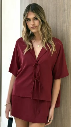 Louise Top - Burgundy