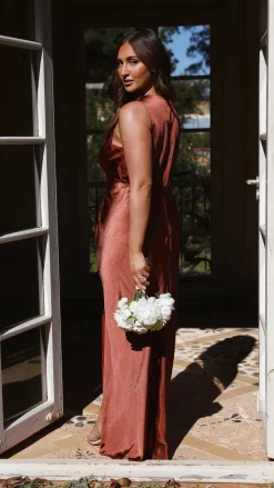 Lucia Maxi Dress - Rust