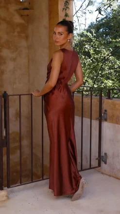 Lucia Maxi Dress - Rust