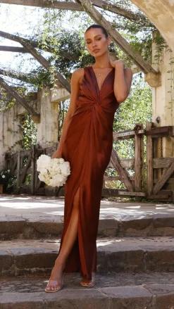 Lucia Maxi Dress - Rust