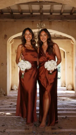 Lucia Maxi Dress - Rust