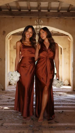 Lucia Maxi Dress - Rust