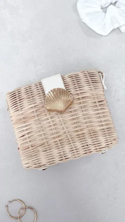 Lucinda Straw Shell Bag