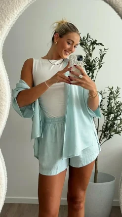 Luna Button Up Shirt - Blue