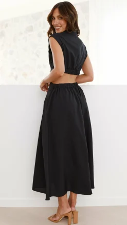 Maddison Midi Dress - Black