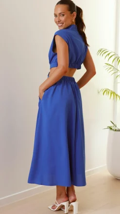 Maddison Midi Dress - Blue