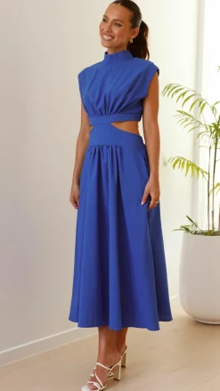 Maddison Midi Dress - Blue