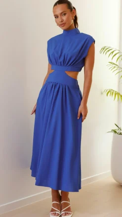 Maddison Midi Dress - Blue
