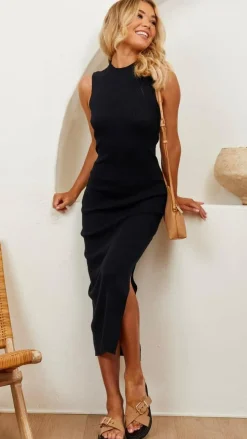 Mae Knit Dress - Black