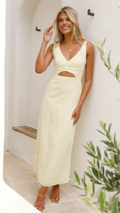 Mahalia Maxi Dress - Soft Yellow