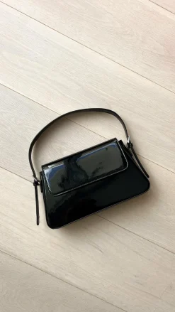 Maisie High Shine Handbag - Black