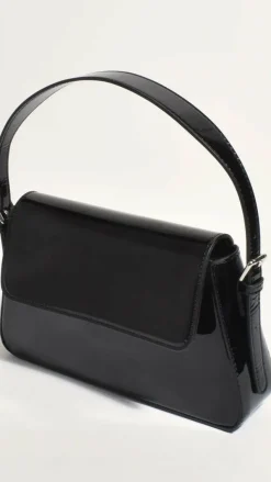 Maisie High Shine Handbag - Black