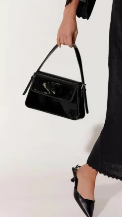 Maisie High Shine Handbag - Black