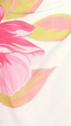 Maisy Shoulder Tie Midi Dress - Pink Green