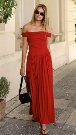 Manalla Maxi Dress - Cherry