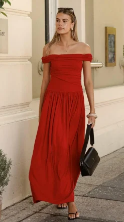 Manalla Maxi Dress - Cherry