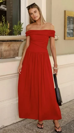 Manalla Maxi Dress - Cherry