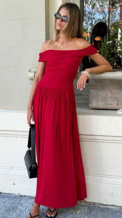 Manalla Maxi Dress - Cherry