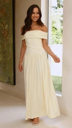 Manalla Maxi Dress - Lemon