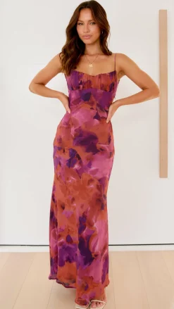 Margie Midi Dress - Dark Rose