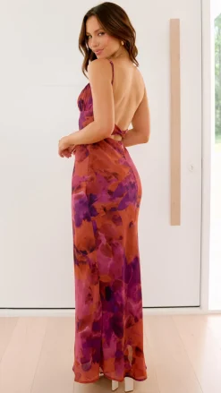 Margie Midi Dress - Dark Rose