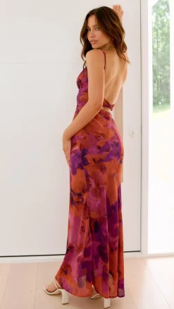 Margie Midi Dress - Dark Rose